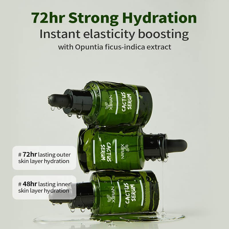 private label natural fresh cactus glowing bouncy skin care serum